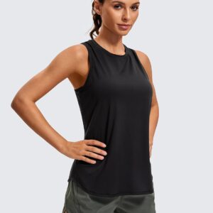 CRZ YOGA Lightweight Racerback Tank Tops for Women High Neck Workout Athletic Running Sleeveless Shirts