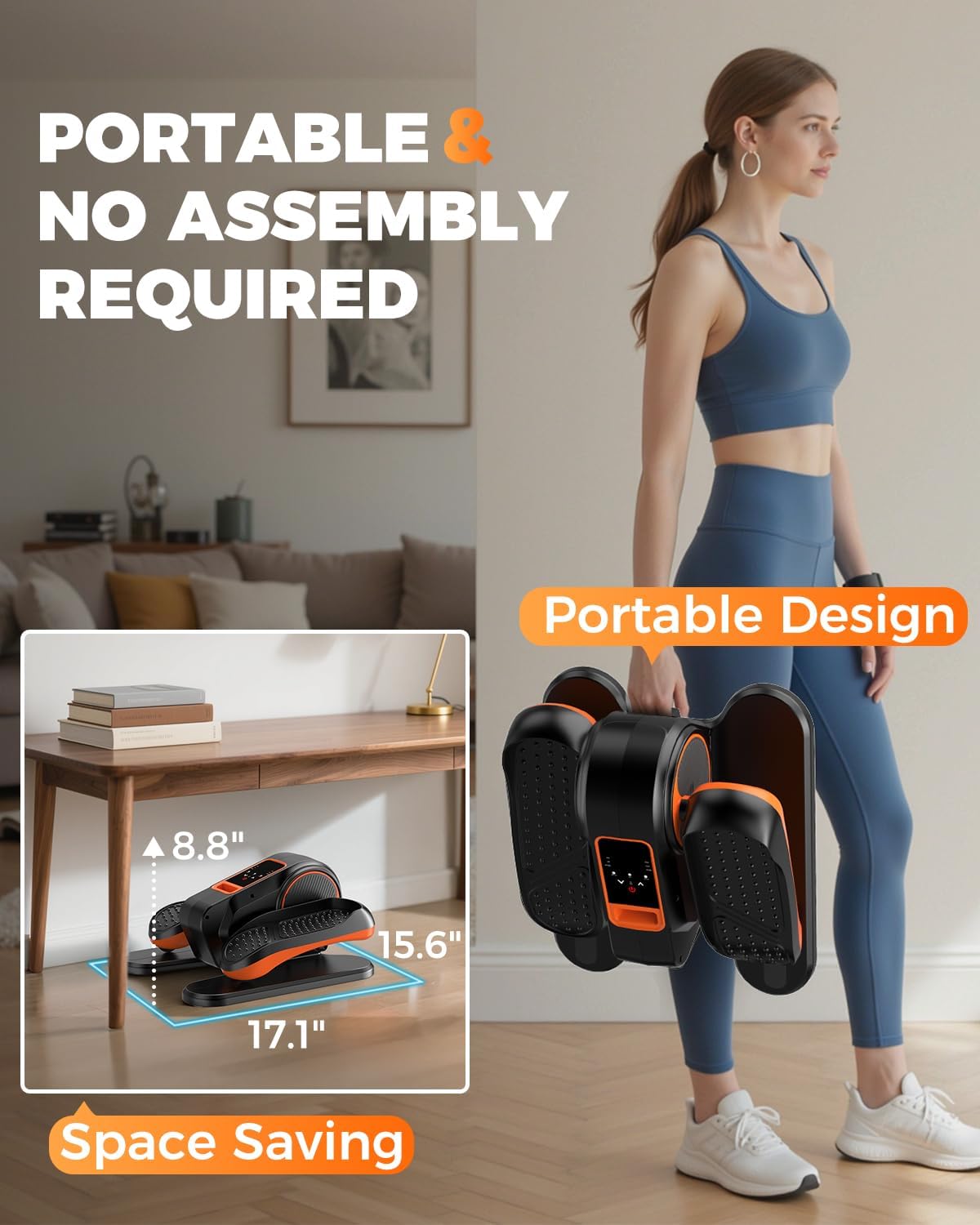 Foot Exerciser, Electric Pedal Exerciser, LCD Display & 12 Adjustable Speed Foot Pedal Exercise Machine, Portable & Quiet Exercise Equipment for Seniors, Mini Under Desk Pedal Exerciser - Image 7