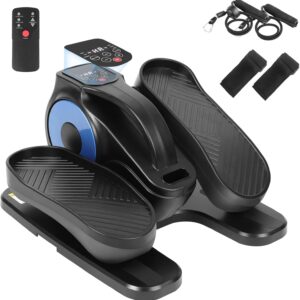 Under Desk Elliptical Machine, Leg Exerciser as Seen on TV for Seniors with 12 Speeds and 12 Modes, Portable Seated Pedal Trainer, Remote Control Elliptical Exerciser for Home Office