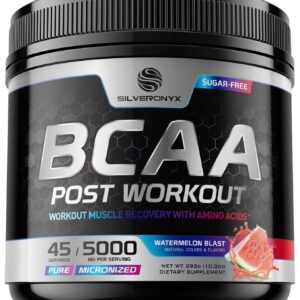 Muscle Recovery Drink Powder with BCAA, L-Glutamine & Amino Acids – Best Muscle Recovery Supplements for Post Workout – Sugar Free, Branched Chain Amino Acid Supplement for Women & Men – 45 Servings