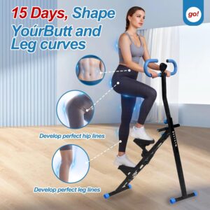 Stepper Machine Adjustable Handles, Compact Stepper Exercise Machine with LCD Display for Home Cardio Workout