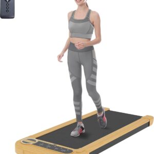 Soozier Walking Pad, Under Desk Treadmill with 17″ x 43″ Wide Belt, Remote Control, Bluetooth Speaker, Wheels and LED Display, Quiet 2.5HP Walking Machine for Home Gym Office, Installation-Free