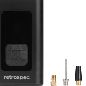 Retrospec Aer Portable Air Pump, 150 PSI Air Compressor Tire Inflator for Cars, Motorcycles, Bikes, Exercise Balls – Compact and Portable Air Pump with Built In Light