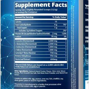 MRM Nutrition Reload BCAA+G | Island Fusion Flavor | 8.5g Amino Acids with Glutamine | Post-Workout Recovery Powder | CarnoSyn® Beta-Alanine | Muscle Support | Keto Friendly | 26 Servings