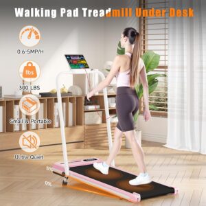 Walking Pad Treadmill with 8% Incline, 3 in 1 Folding Treadmills for Home Office, 2.5HP Quiet