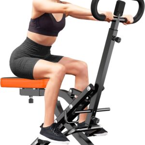 SogesPower Squat Machine for Home Gym, Squat Rowing Machine with Adjustable Resistance and Optional Full Motion, Squat Assist Trainer for Glutes & Legs Workout, Up to 330lbs