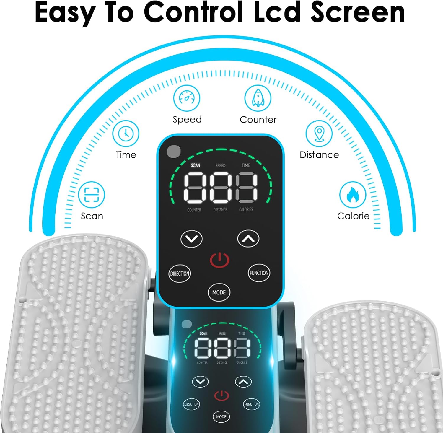 Under Desk Elliptical Machine, Electric Ellipse Leg Exerciser as Seen on TV,12 Speeds Leg Exerciser While Sitting for Seniors, Quiet Pedal Exerciser with Remote Control for Home Office - Image 4