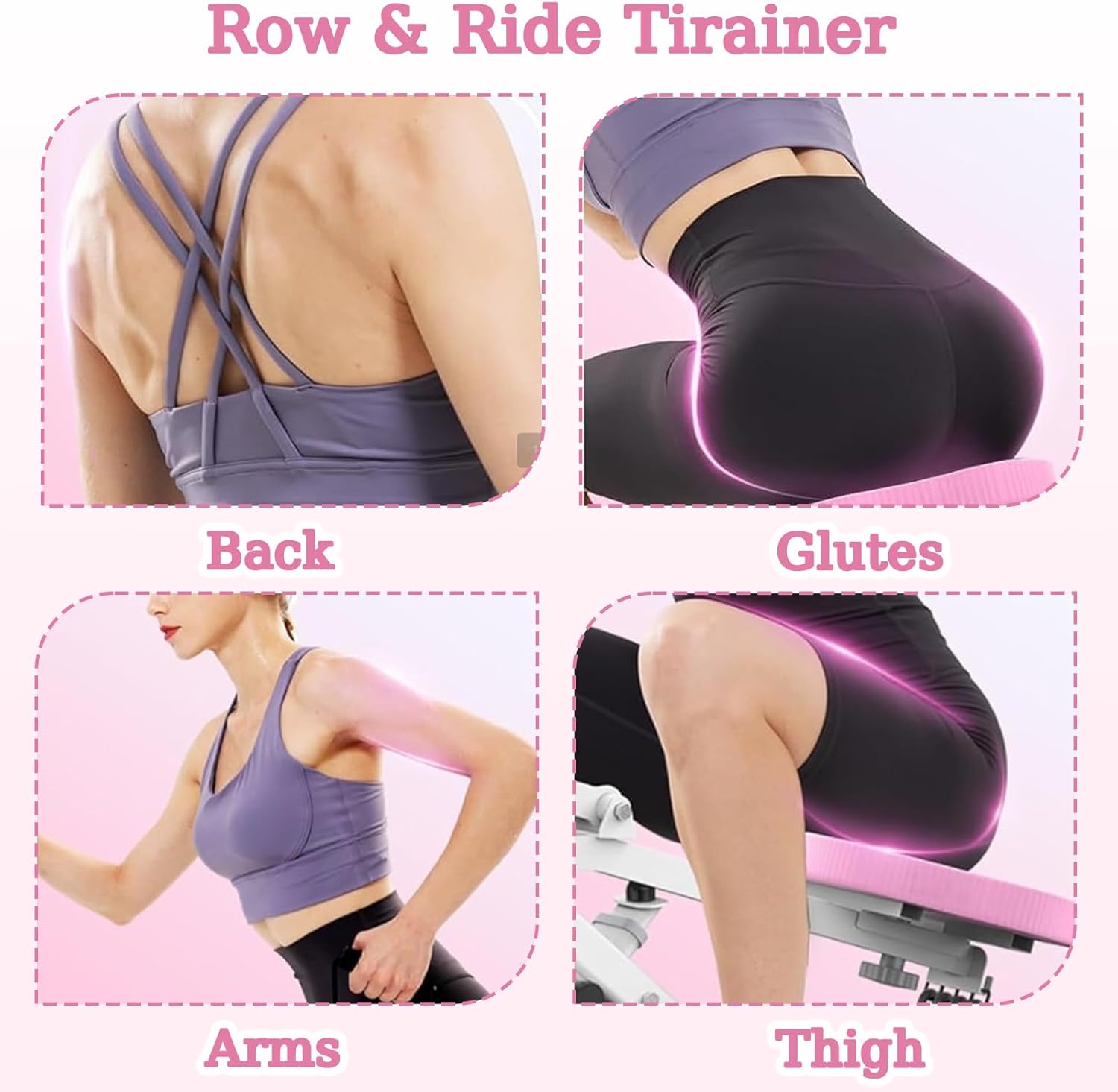Squat Machine for Home, Squat Rowing Machine with Adjustable Resistance Bands, Foldable Exercise Equipment, Squat Assist Trainer for Glutes Ab Back Legs Workout - Image 2
