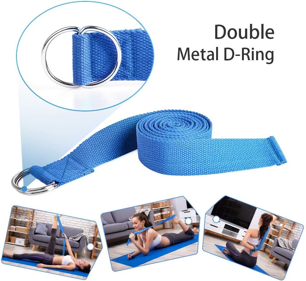 2 Pack Yoga Blocks 9"x 6"x 4" EVA Foam Blocks with Strap, High Density Block for Support and Deepening Poses - Image 5