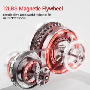 UMAY Elliptical Machine, Elliptical Exercise Machine for Home with Hyper-Quiet Magnetic Driving System, Compact Elliptical with 12IN Stride & LCD Monitor, 330LBS Weight Capacity