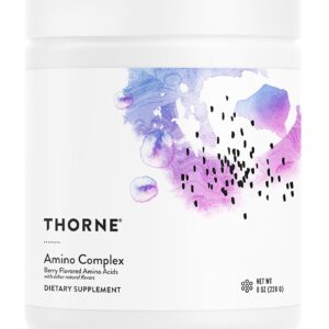 THORNE – Amino Complex – Clinically-Validated EAA and BCAA Powder for Pre or Post-Workout – Promotes Lean Muscle Mass & Exercise Recovery* – NSF Certified for Sport – 30 Servings – 8.0 Oz – Berry