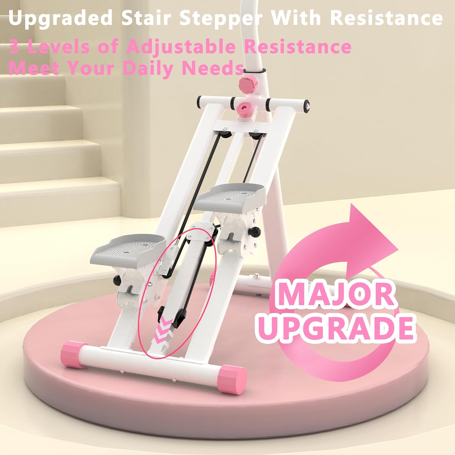 Stair Stepper for Home-Upgrade Vertical Climber Workout Machine for Full-Body Exercise Climber Fitness Equipment with Stable Frame Adjustable Handlebar - Image 2