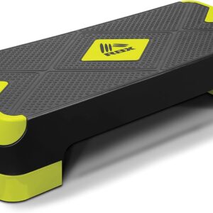 RBX Aerobic Step Platform with Non-Slip Textured Surface -2-Level Adjustable Steppers for Exercise, Compact, Lightweight, Easy-to-Store Exercise Step & Fitness Step Bench