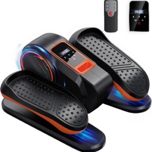 Foot Exerciser, Electric Pedal Exerciser, LCD Display & 12 Adjustable Speed Foot Pedal Exercise Machine, Portable & Quiet Exercise Equipment for Seniors, Mini Under Desk Pedal Exerciser