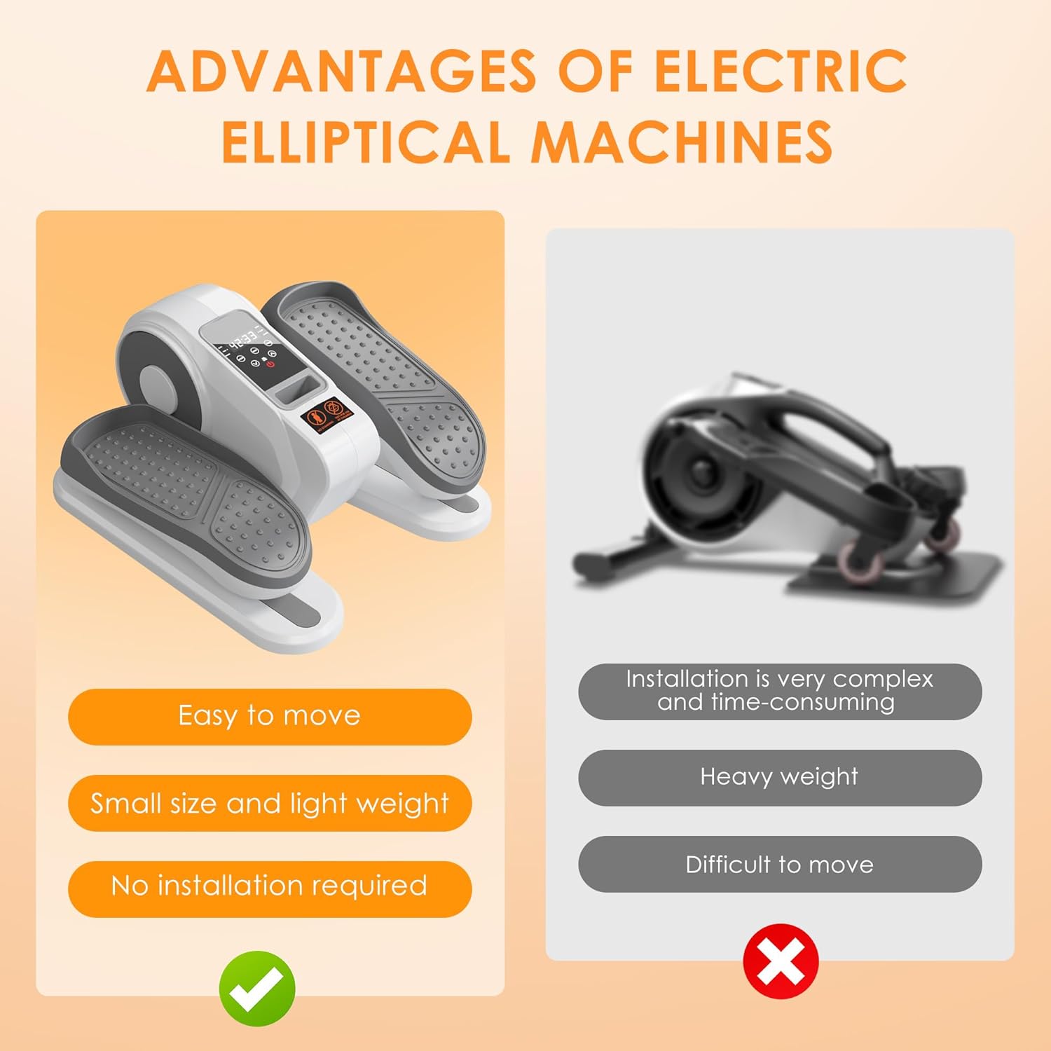 soges Under Desk Elliptical Machine,Seated Pedal Exerciser for Senior,12 Adjustable Speeds Portable bidirectional Ellipse Exerciser,Ellipse Leg Exerciser with Remote Control and Manual Mode - Image 9