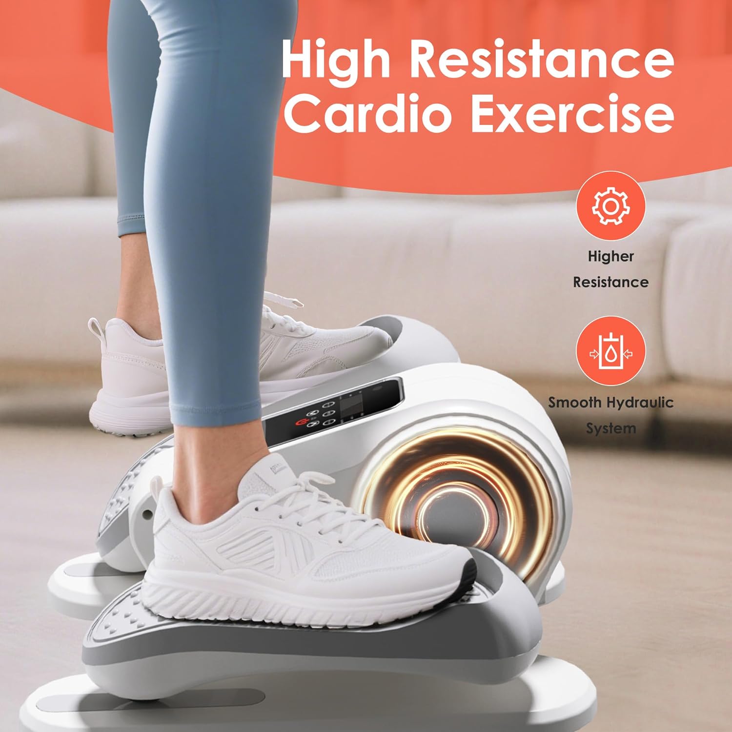 Under Desk Elliptical Machine, Electric Ellipse Leg Exerciser with 12 Speed Silent Pedal Exerciser with Remote Control, Bidirectional - Image 8