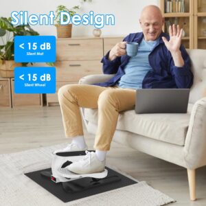 Under Desk Elliptical Machine, Electric Leg Exerciser for Seniors with 12 Speeds & Large LCD Display, Easy to Read & Use, Quiet Portable Seated Pedal Exerciser for Home Office