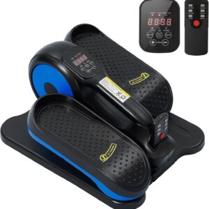 Under Desk Elliptical Machine,Electric Ellipse Leg Exerciser as See on TV with Remote Control,12 Level Speeds Seated Pedal Exerciser for Seniors Adults, Manual & Auto Mode
