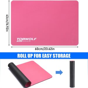 TOBWOLF Non-Slip Workout Mat for Ellipse Leg Exerciser, Ellipse Machine Mat, Exercise Mat for Under Desk Ellipticals, Suitable for Electric Seated Foot Pedal Exerciser, Stability & Floor Protection