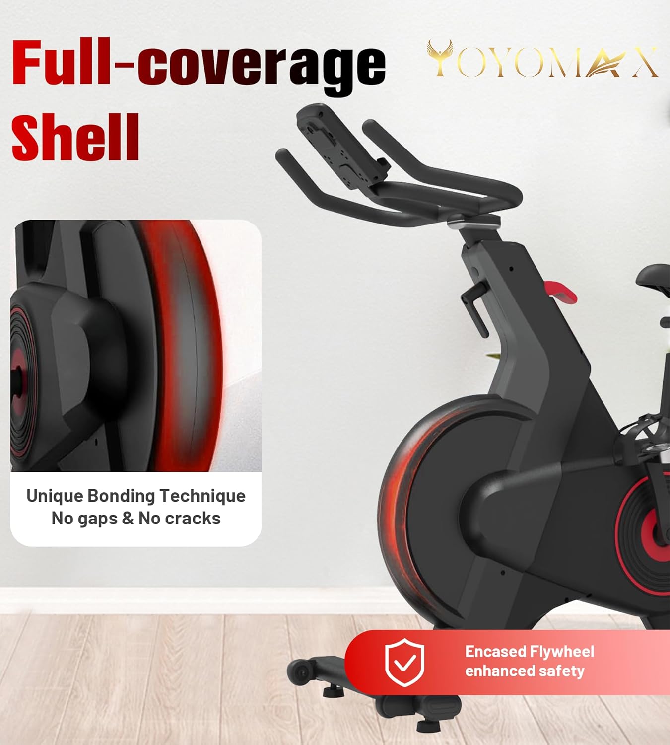 yoyomax Exercise Bike, Stationary Bicycle, Indoor Cycling Bike/Magnetic Stationary Bike - Fitness Stationary Bicycle Machine with Comfortable Seat Cushion & Digital Display with Pulse - Image 2