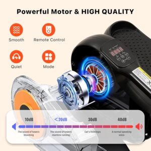 Under Desk Elliptical Machine,Electric Ellipse Leg Exerciser as See on TV with Remote Control,12 Level Speeds Seated Pedal Exerciser for Seniors Adults, Manual & Auto Mode