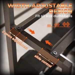 600LBS Dumbbell Rack Weight Stand – Bonvork Adjustable Weight Rack for Dumbbells, Home Gym Storage Rack for Yoga Mat Foam Roller Kettlebells, Workout Equipment Storage Organizer With Wheels