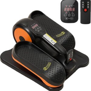 Under Desk Elliptical Machine,Electric Ellipse Leg Exerciser as See on TV with Remote Control,12 Level Speeds Seated Pedal Exerciser for Seniors Adults, Manual & Auto Mode