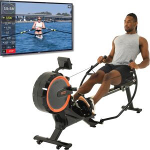 Women’s Health Men’s Health Women’s Health Men’s Health Bluetooth Dual Handle Rower Rowing Machine with MyCloudFitness App (1678), Black