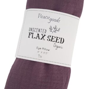Unscented Eye Pillow – Soft & Soothing Gauze Cotton Filled with Flax Seed Weighted for Yoga Meditation Headache Relief Sleep Massage – Soothing Colors (Blue)
