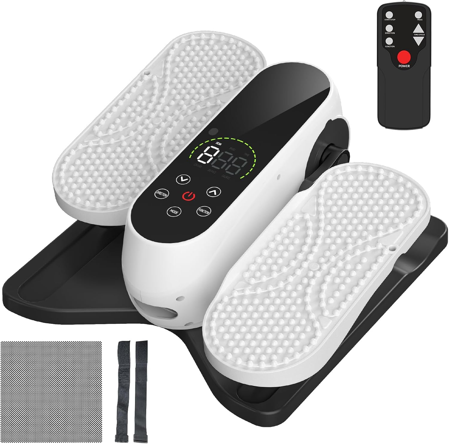 Under Desk Elliptical Machine, Electric Leg Exerciser for Seniors with 12 Speeds & Large LCD Display, Easy to Read & Use, Quiet Portable Seated Pedal Exerciser for Home Office