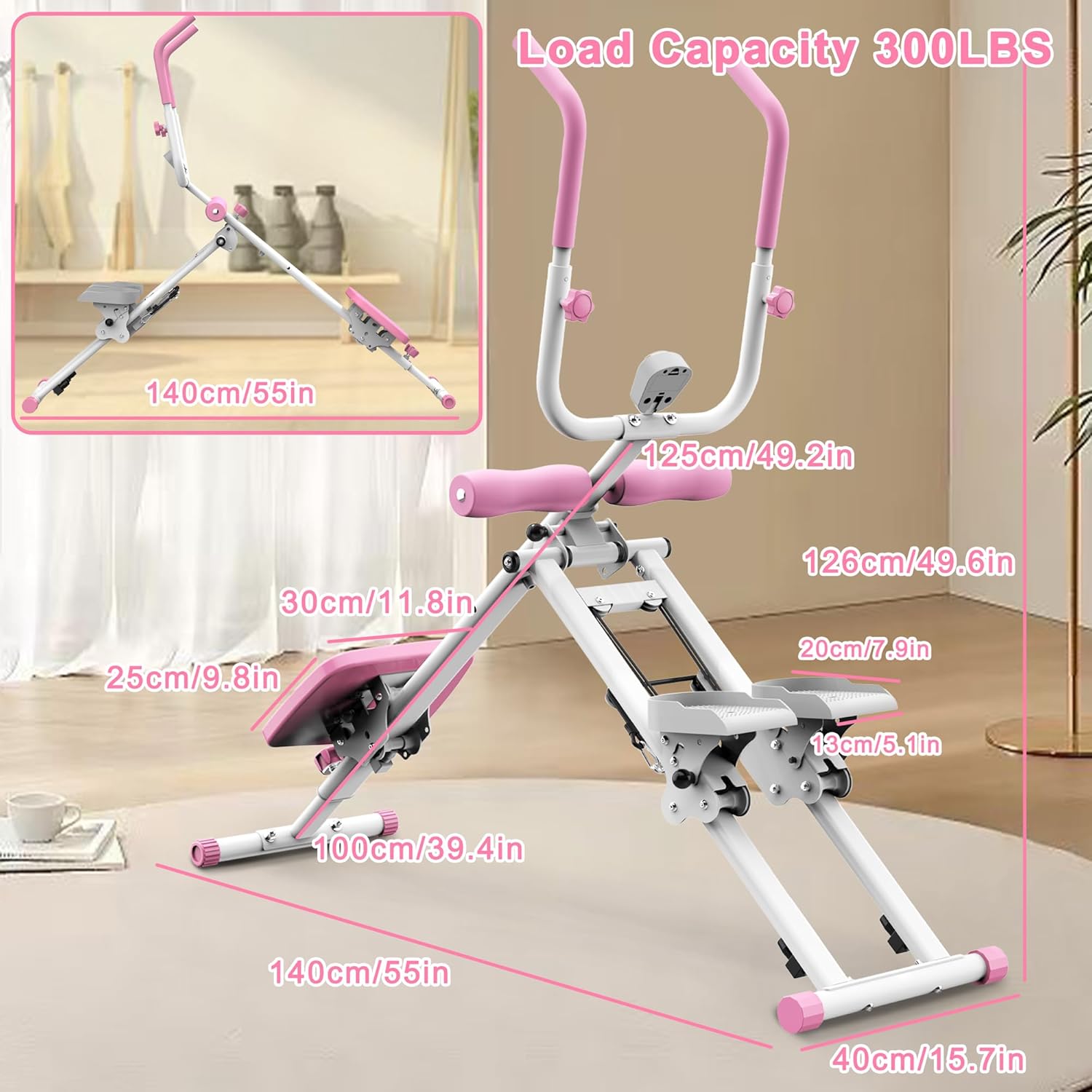 2 in 1 Stair Stepper And Ab Workout Machine, Stepper Machine with Adjustable Handlebar, Vertical Climber Workout Equipment for Home Gym, Core and Glute Workouts Equipment for Women - Image 7