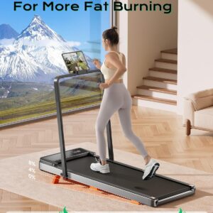 Walking Pad,Treadmill with Incline for Home Office, 2.5HP Portable Under Desk Treadmill with 265 Lbs Capacity,Remote Control, Led Display