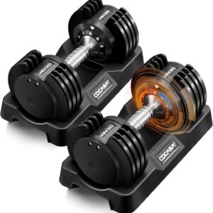 Adjustable Dumbbell Set of 2 Anti-Slip Handle 5 Different Free Weights Per Dumbbell for Men Women Home Workout Gym