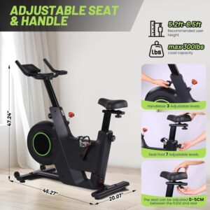 TrailBlaze Exercise Bike, Brake Pad Stationary Bike for Home with LCD Monitor, Exclusive App, Adjustable Seat, 350lbs Weight Capacity, Magnetic Indoor Cycling Bike for Weight Loss