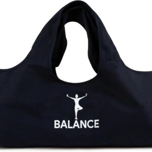 Wild Essentials Yoga Bag, Exercise, Tote, Large Carrier, Shoulder Strap, Inner Pocket, Fits Most Mats, Recycled Cotton Canvas