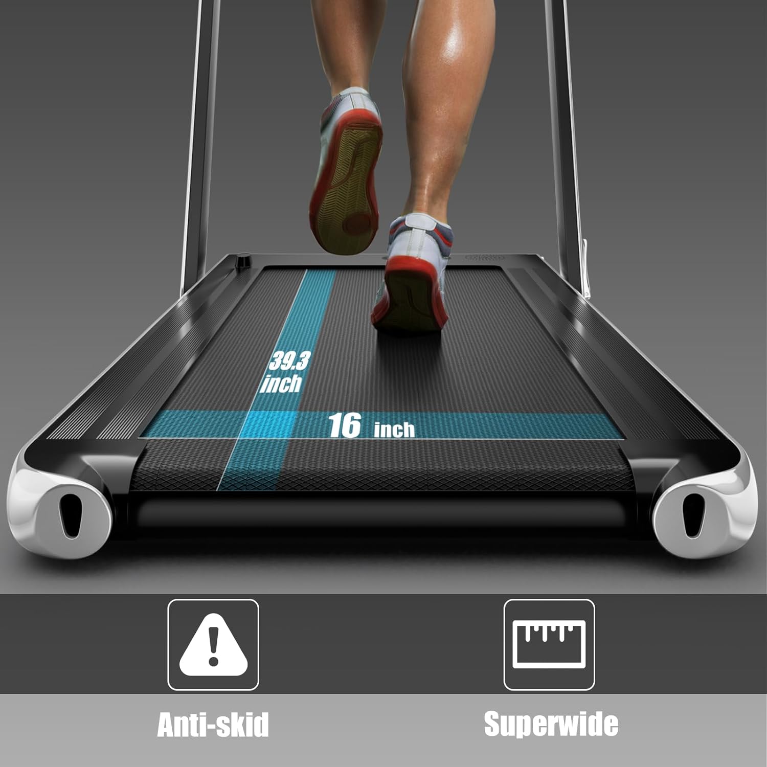 Goplus 2 in 1 Folding Treadmill, 2.25HP Superfit Under Desk Electric Treadmill, Installation-Free with Remote Control, APP Control and LED Display, Walking Jogging for Home Office - Image 7
