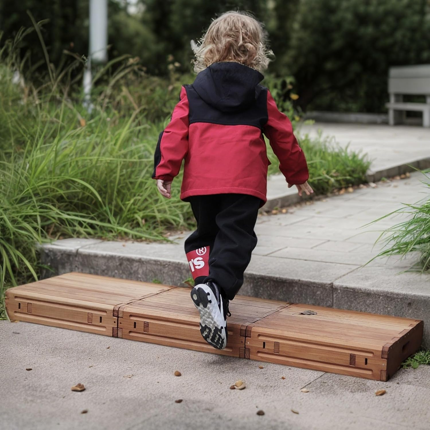 Wooden Platform 3.7" Height.One Step Stool Larger 31.5" for Adults&Senior. Carbonization Porch Step,Stair Assist Indoor&Outdoor,Bedside Foot Stepper,Mobility Stepping.for Handicap,Elderly,Kids - Image 9