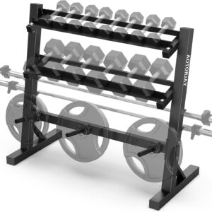 Dumbbell Rack Home Gym Adjustable Weight Rack Dumbbell Storage Rack Multi-layer Weights Stand for Dumbbells/Kettlebells/Weight Plates and Weight Bar(Rack Only)