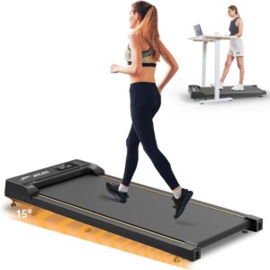 Walking Pad Treadmill with Incline, 4 in 1 Under Desk Treadmills for Home Office, 2.5HP Low Noise 265LB Capacity Portable Treadmill with Remote Control for Walking Jogging Running