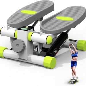 HARISON Mini Steppers for Exercise, Stair Stepper with LCD Monitor 300LBS Capacity, Portable Under Desk Stepper for Home Workout