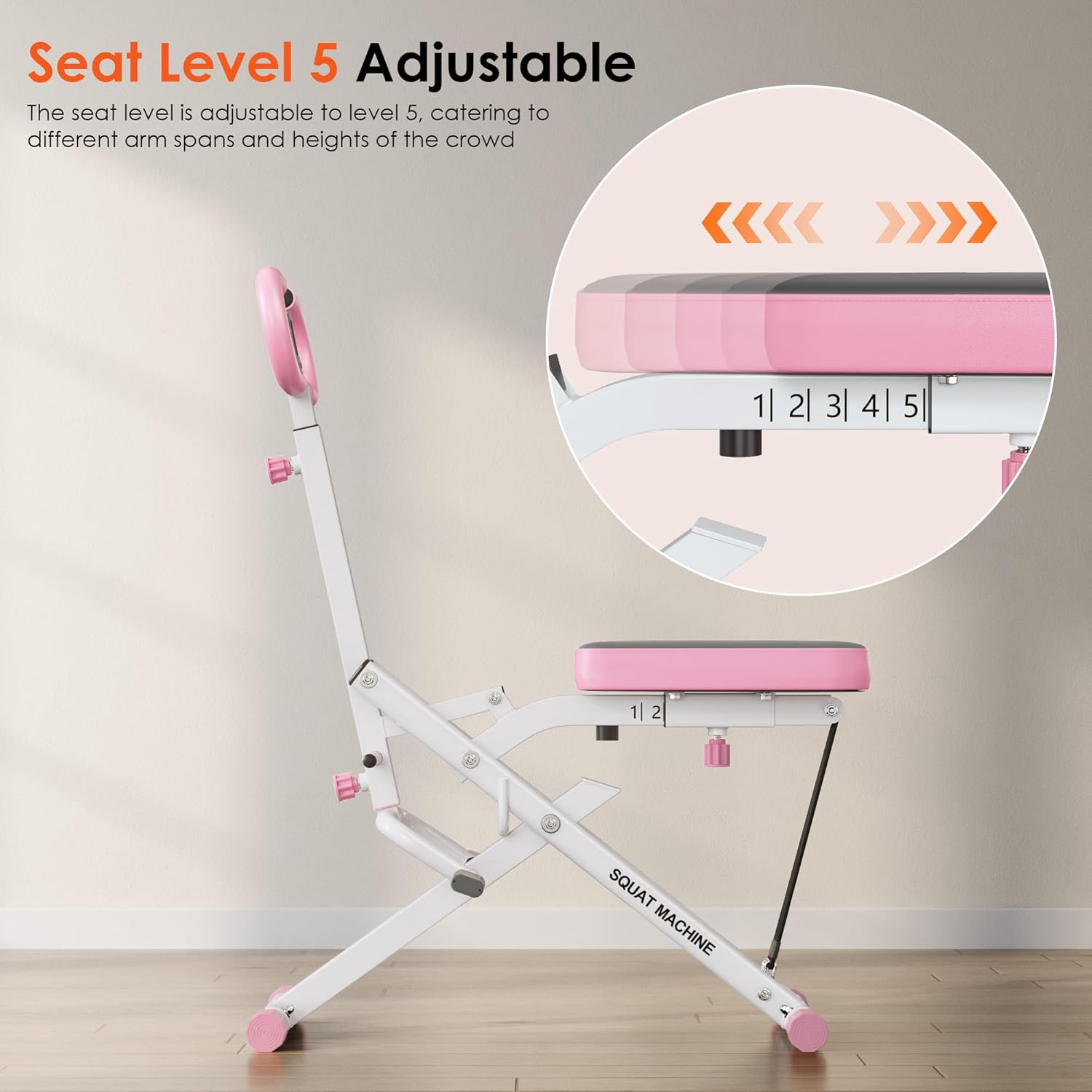 SogesGame Squat Machine for Home, 2 in 1 Squat Rowing Machine, Foldable Leg Training Machine, Squat Trainer for Glutes & Legs Workout - Image 3