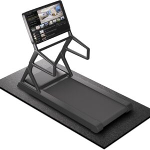 Treadmill Mat, 7’x3’/6’x3’/6’x2.5’/5.6’x2’/4’x2′, 6mm Thick Exercise Equipment Gym Mat for Hardwood FloorCarpet, Compatible with Peloton Bike, Indoor Spin Bike, Elliptical