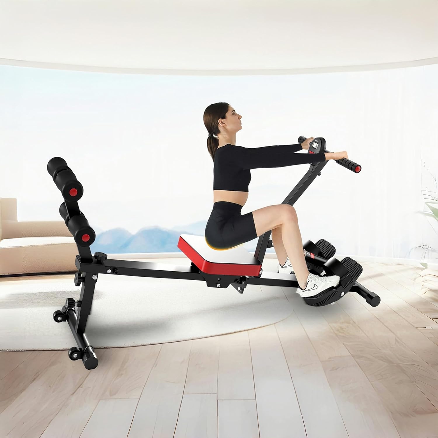 Rowing Machine for Home, Magnetic Rower Machine with Quiet Resistance, Foldable Rower for Home Use, Burn Fat & Sculpt Muscles - Image 4