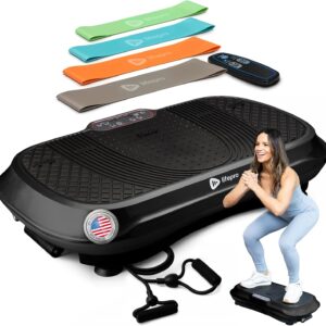 Lifepro Waver Vibration Plate Exercise Machine for Lymphatic Drainage, Muscle Activation, Full-Body Workout Vibrating Platform with Loop Bands, Fitness Equipment for Strength Toning & Fat Loss