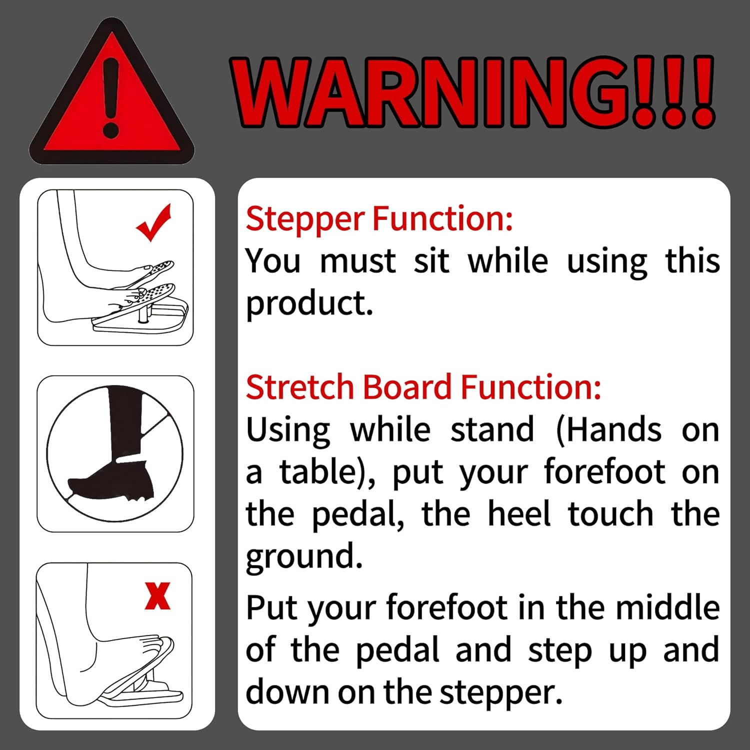 Foldable Leg Exerciser: Portable Foot Pedal Exerciser for Seniors Under Desk Foot Pedal Exerciser Stepper Exercise for Leg Muscles Relieves Varicose Veins Physical Therapy Aid - Image 3