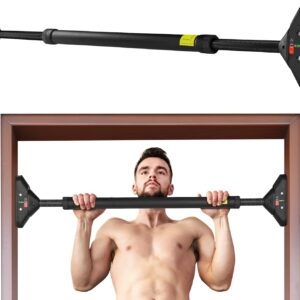Yes4All Heavy Duty Wall Mounted Pull Up Bar, Over Door Pull Up Bar for Doorway, Multi Grip Chin Up Bar, Sturdy Strength Training Bars & Durable Gym Bar for Home Exercise
