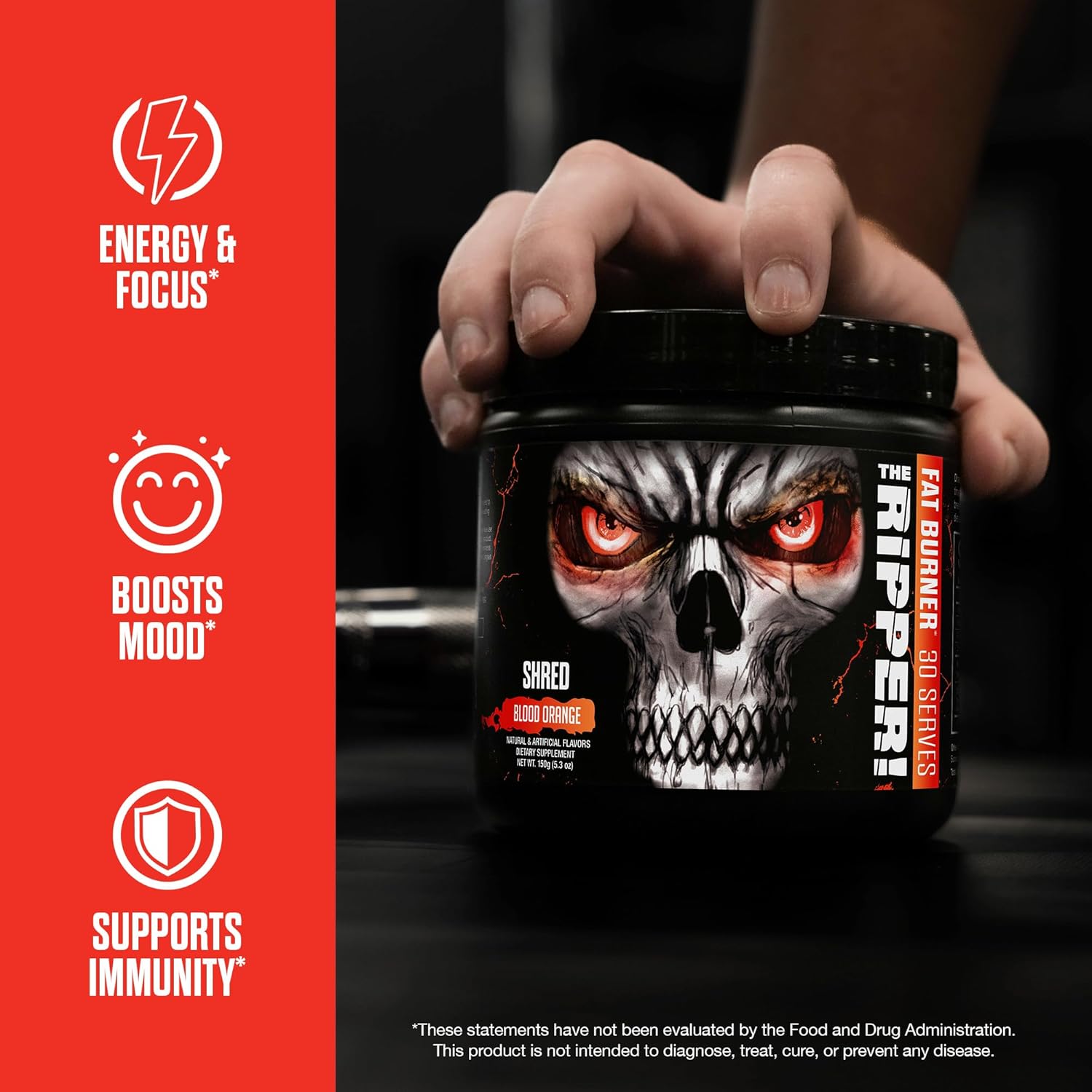 JNX SPORTS The Ripper! Shredding Thermogenic Fat Burner - Pineapple Shred 30 Servings | Advanced Fast Acting Thermogenic Pre-Workout, Appetite Suppressant for Men & Women - Image 3