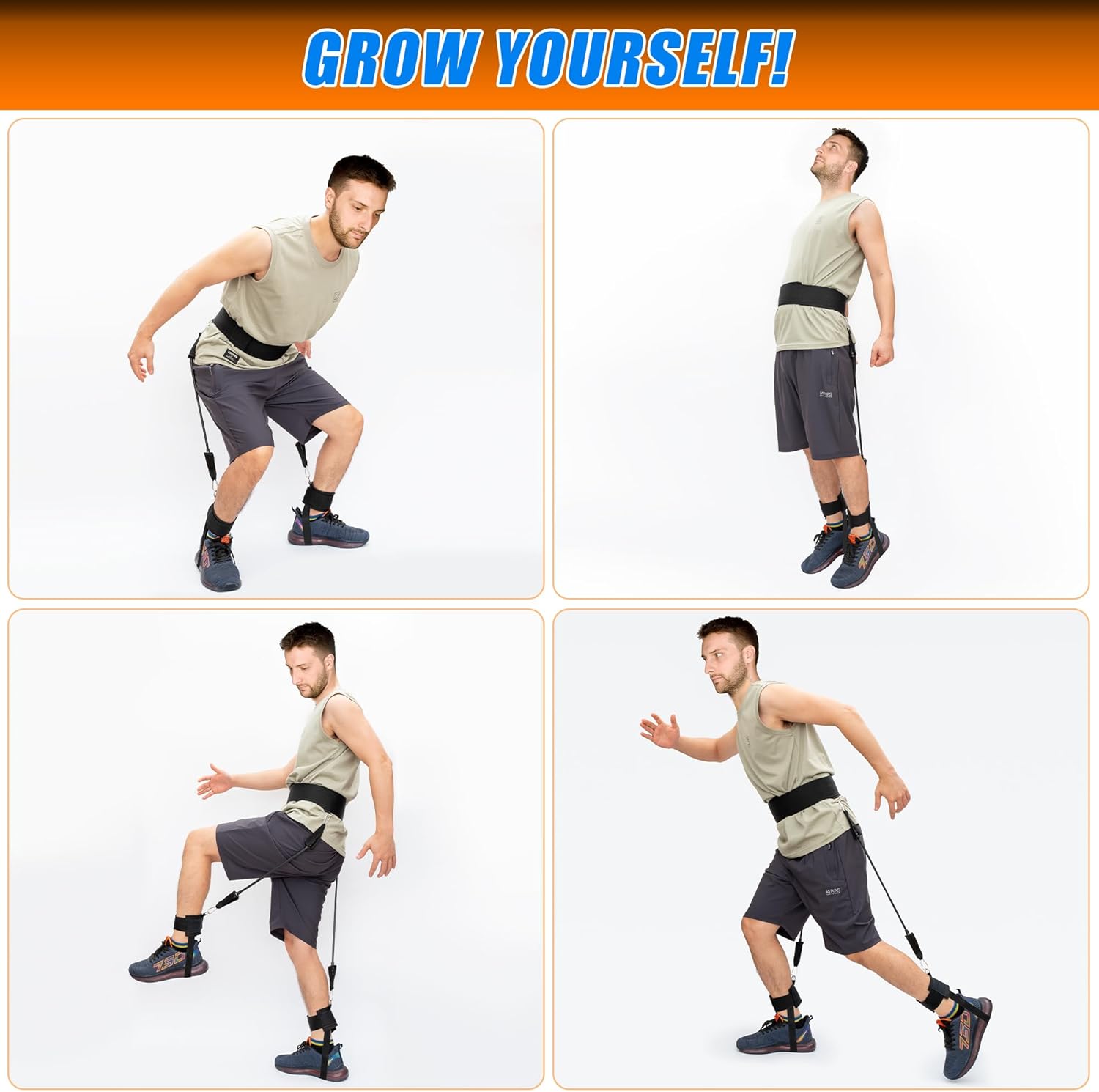 | Jump Dunk Vertical Leg Bands Trainer for Basketball, Football, Volleyball, and Strength Training. Tester Exercise Plyometric Jumptrainer Equipment. With high Resistance for higher Jumping. - Image 6