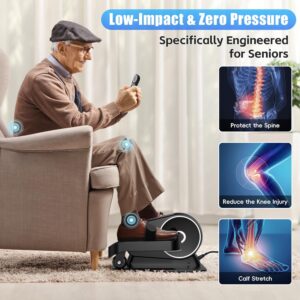 Under Desk Elliptical,Elliptical Exercise Machine,100% Pre-Assembled for Home,Ellipse Leg Exerciser As Seen On TV with 12 Adjustable Speed Quiet&Portable Elliptical Trainer While Sitting for Seniors
