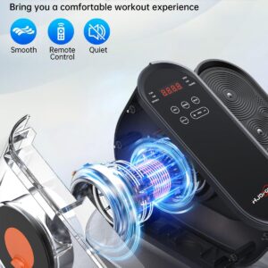 Under Desk Elliptical Machine, Electric Ellipse Leg Exerciser as Seen on Tv for Seniors with 10 Adjustable,Pedal Exerciser,Exercise Equipment for Home (Gray)